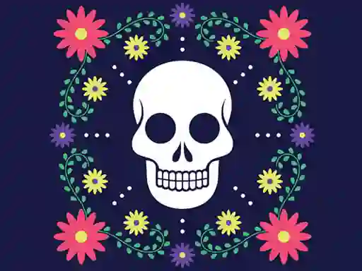 Cluiche Colorful Skull Jigsaw ar líne