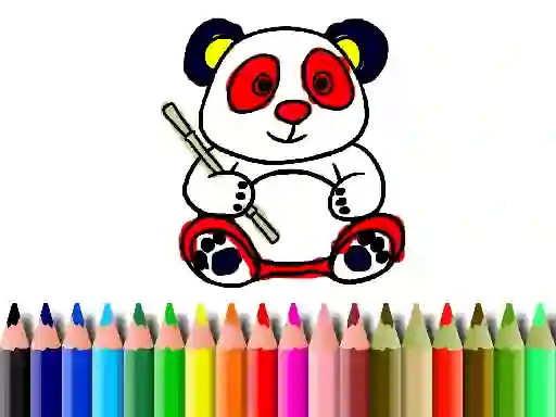 Back To School: Panda Coloring — free online game