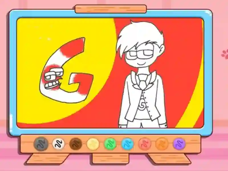 Coloring Book: Alphabet Lore G — free online game