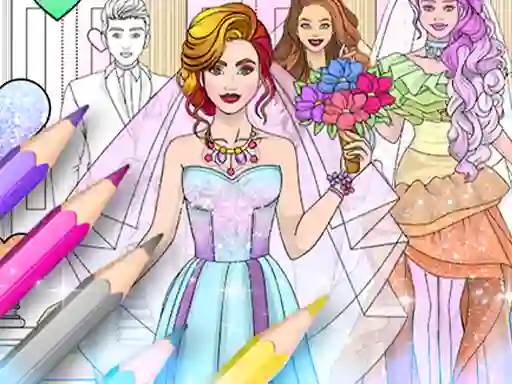 Trò chơi Wedding Coloring Dress Up trực tuyến
