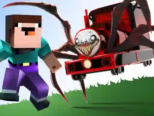 Noob vs Spider Train — free online game