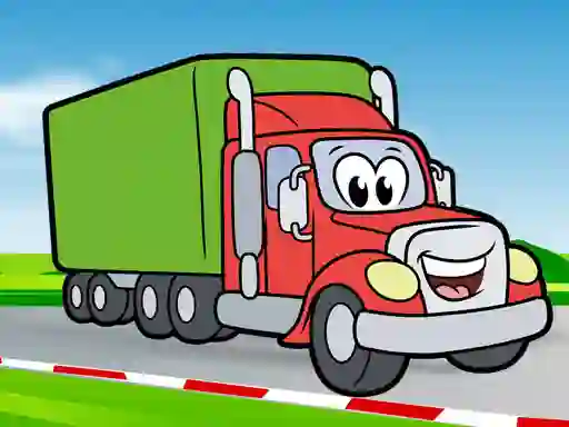 Гульня Happy Trucks Coloring онлайн