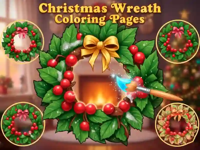Christmas Wreath Coloring Pages — free online game