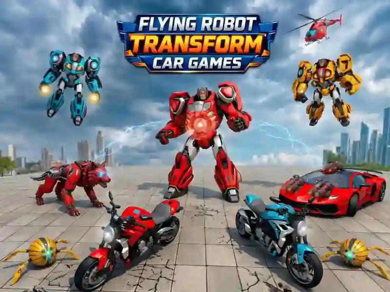 Flying Robot Transform Car Games — lojë online falas