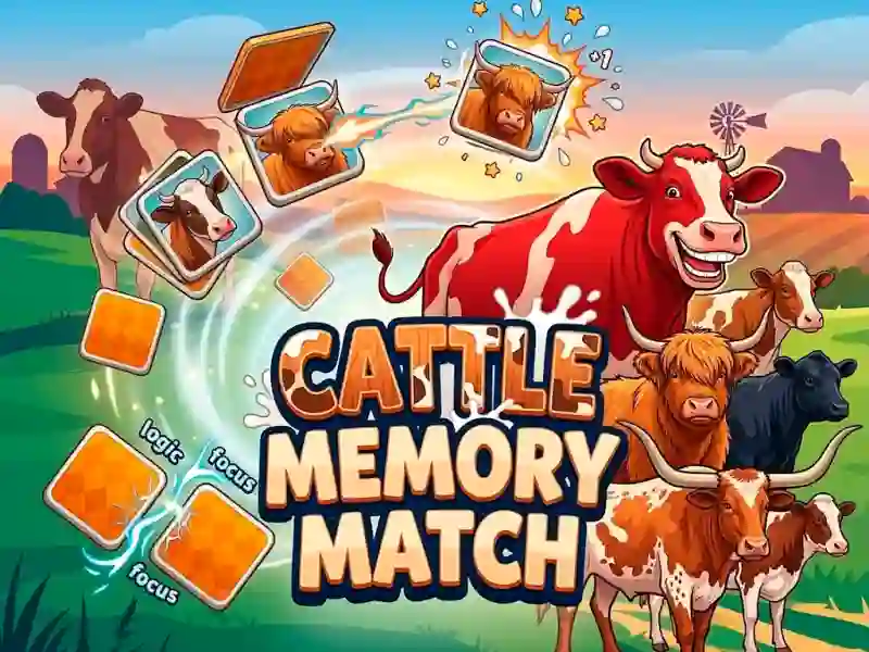 Spēle Cattle Memory Match online
