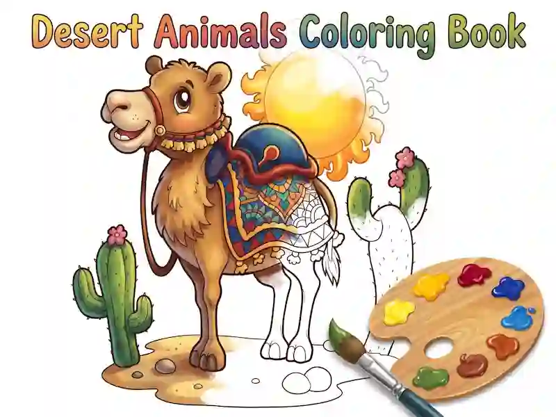 Desert Animals Coloring Book — free online game