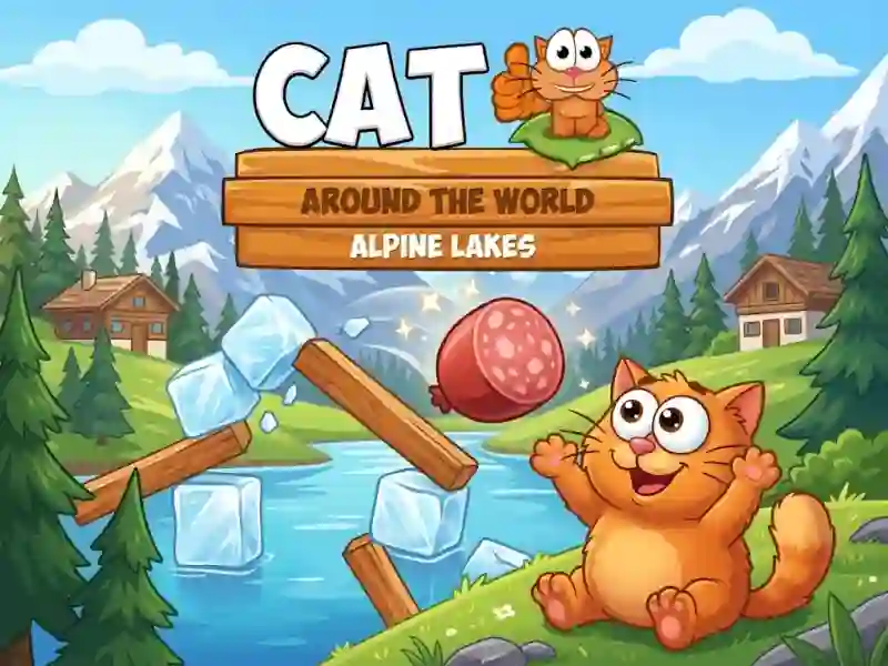 Cat Around the World Alpine Lakes — gratis online spil