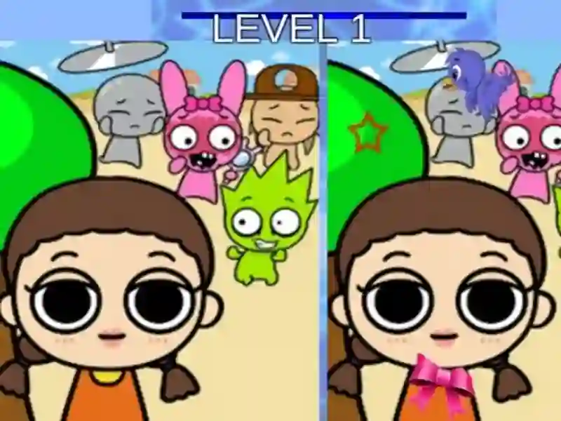 Sprunki and Squid Game Difference – tasuta veebimäng