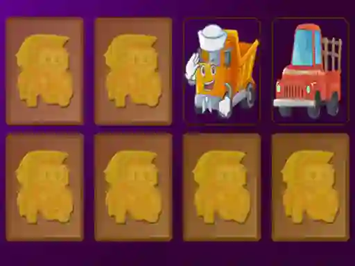 Cartoon Trucks Memory — free online game