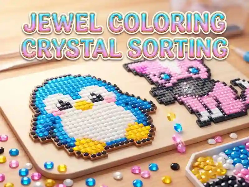 Jwèt Jewel Coloring: Crystal Sorting sou entènèt