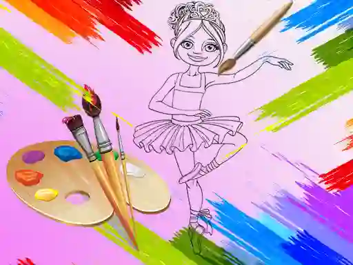 Little Ballerinas Coloring — free online game