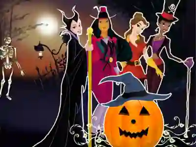Permainan Princesses Halloween Night talian
