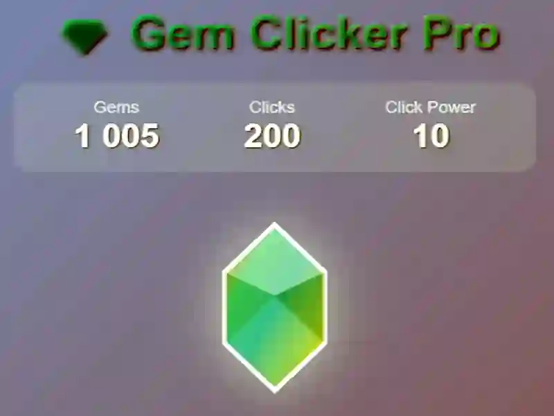 Gem clicker pro — free online game