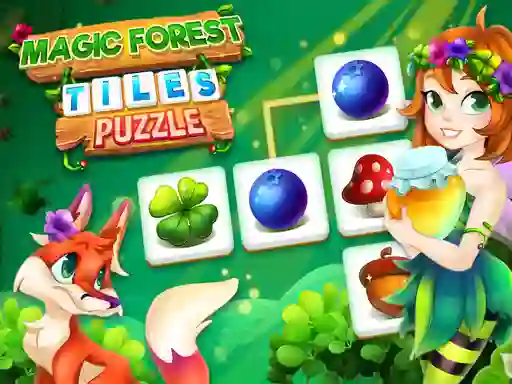 Cluiche Magic Forest Tiles Puzzle ar líne