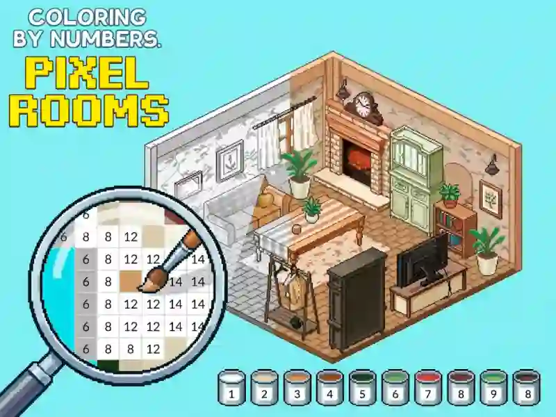 Coloring by Numbers Pixel Rooms — free online game