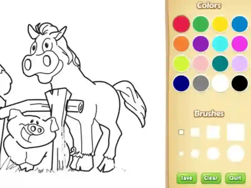 Farm Animals Coloring Book for Kids – tasuta veebimäng