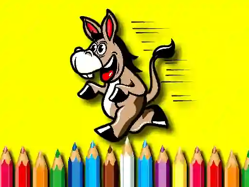 Back To School Coloring Book Donkey — free online game