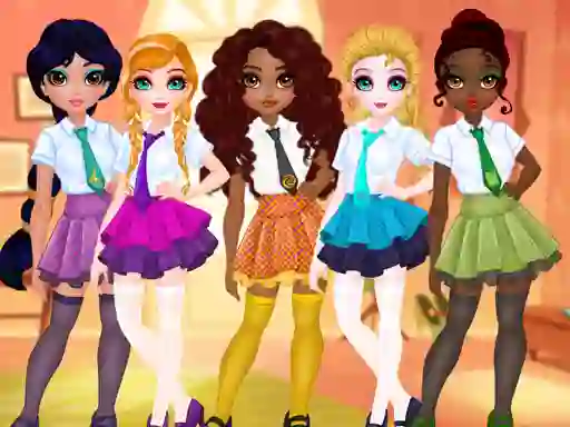 Princesses BFF Rush To School — free online game