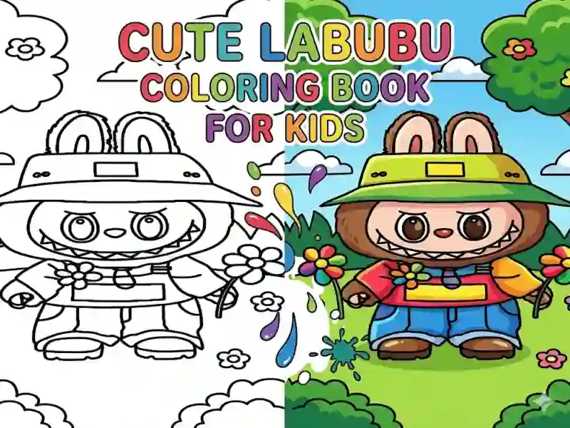 Cute Labubu Coloring Book for Kids — безплатна онлайн игра