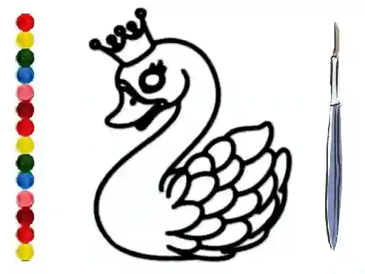 Back To School: Swan Coloring Book — free online game