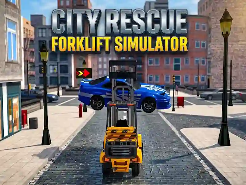 Mchezo City Rescue Forklift Simulator online