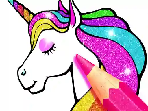 Unicorn Coloring Book Glitter — free online game