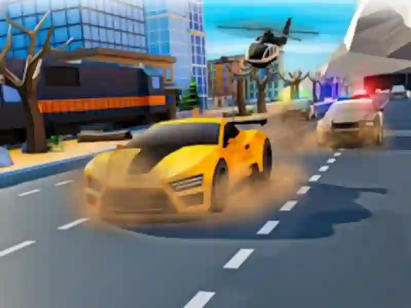 Police Car Chase ZigZag Escape 3D — free online game