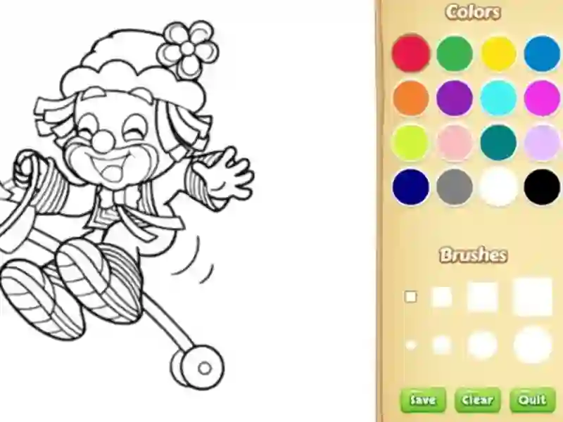 Clown Coloring Pages — jogo online grátis