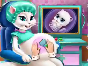 Kitty Pregnant Check-up — free online game