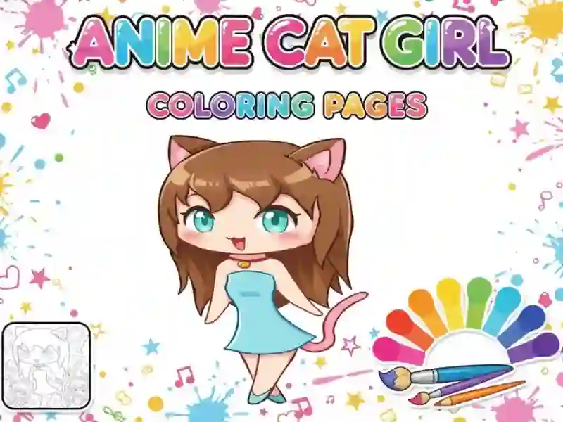 Anime Cat Girl Coloring Pages – tasuta veebimäng