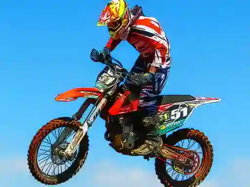 Igra Flying Dirt Bike Stunts Puzzle spletu