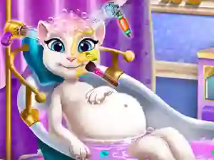 Pregnant Kitty Spa — free online game