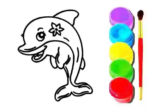 Dolphin Coloring Book — free online game