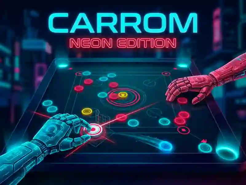 Carrom Neon Edition — jogo online grátis