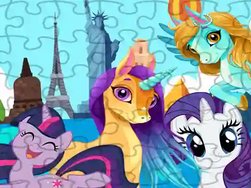 Trò chơi Unicorns Travel The World Puzzle trực tuyến