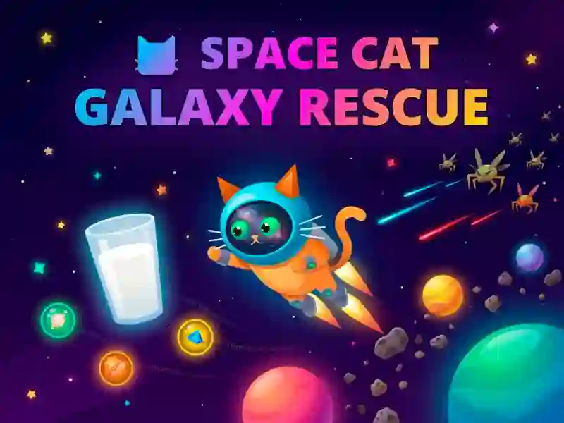 Space Cat Galaxy Rescue — bezmaksas tiešsaistes spēle