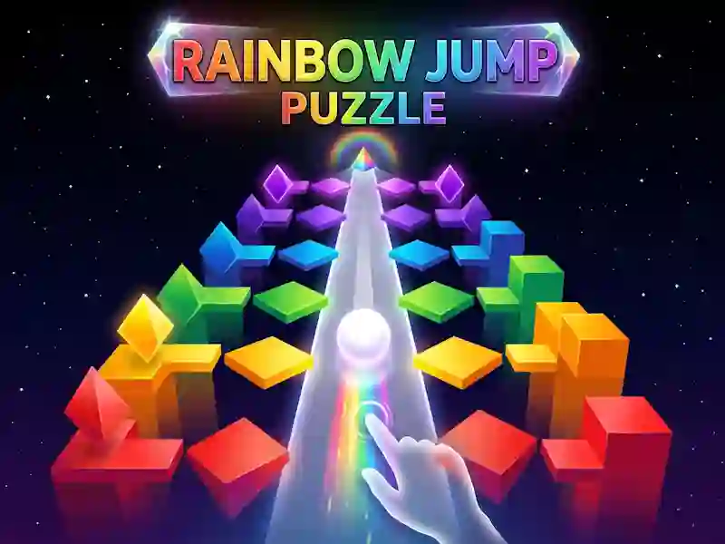 Rainbow Jump Puzzle — darmowa gra online