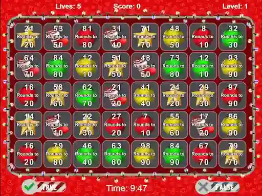 Christmas Number Crunch Rounding — free online game