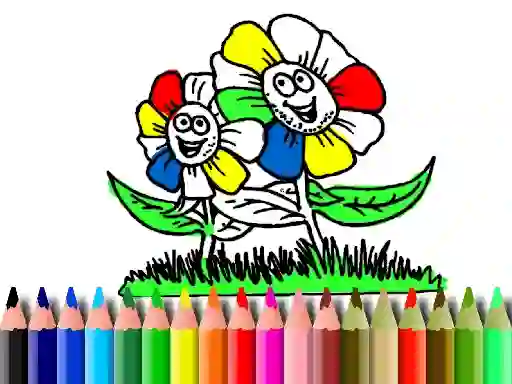 Back to School: Flowers Coloring — free online game