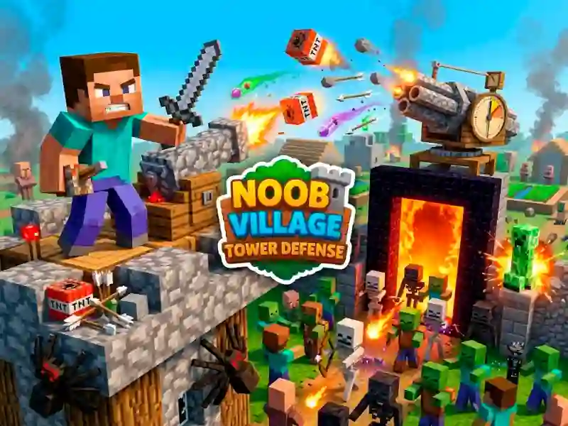 Noob Village Tower Defense — free online game