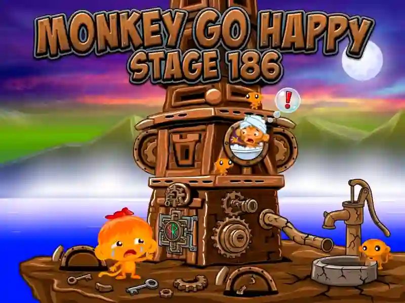 Monkey Go Happy Stage 186 — لعبة مجانية اون لاين