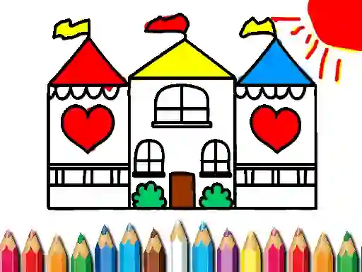 Back To School Coloring Book DOLL HOUS — free online game