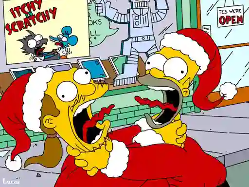 Simpsons Christmas Jigsaw Puzzle — free online game