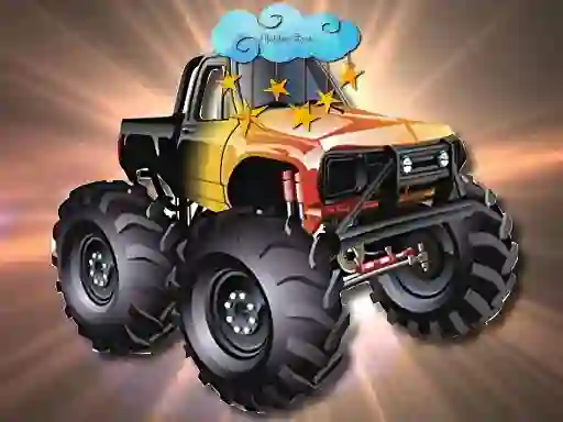 Cartoon Trucks Hidden Stars — free online game