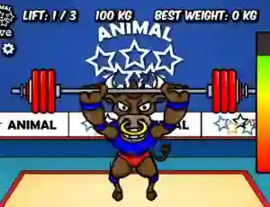 Animal Olympics Weight Lifting — free online game