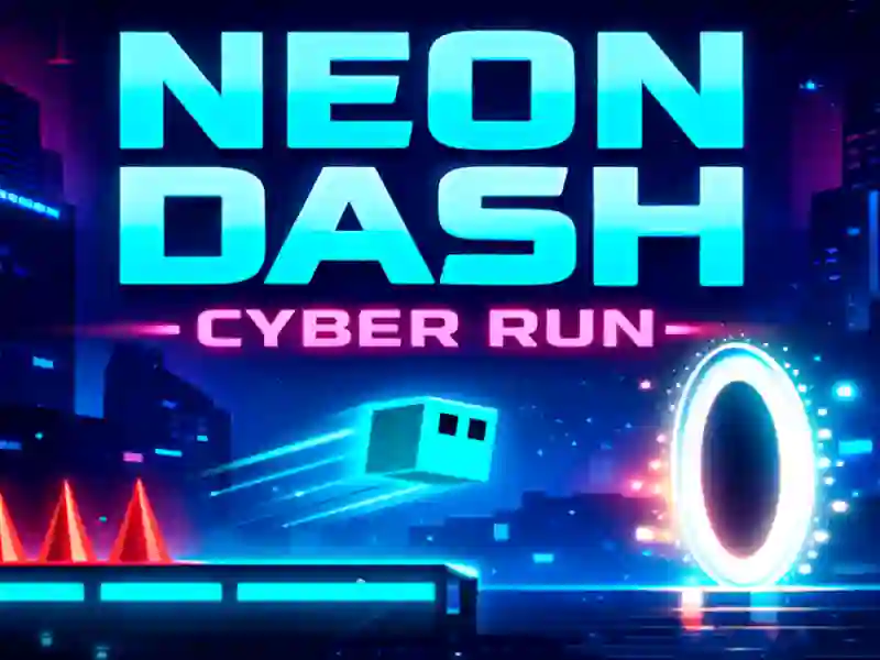 Neon Dash Cyber Run — jogo online grátis