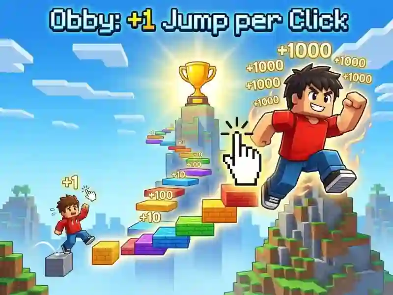 Obby: +1 Jump per Click — lojë online falas
