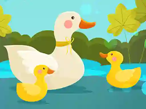 Mother Duck and Ducklings Jigsaw — free online game