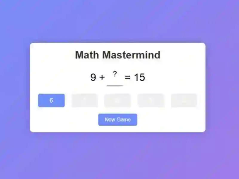 Math Mastermind — ücretsiz çevrimiçi oyun