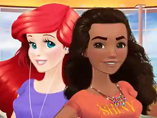 Ariel and Moana Princess on Vacation — free online game